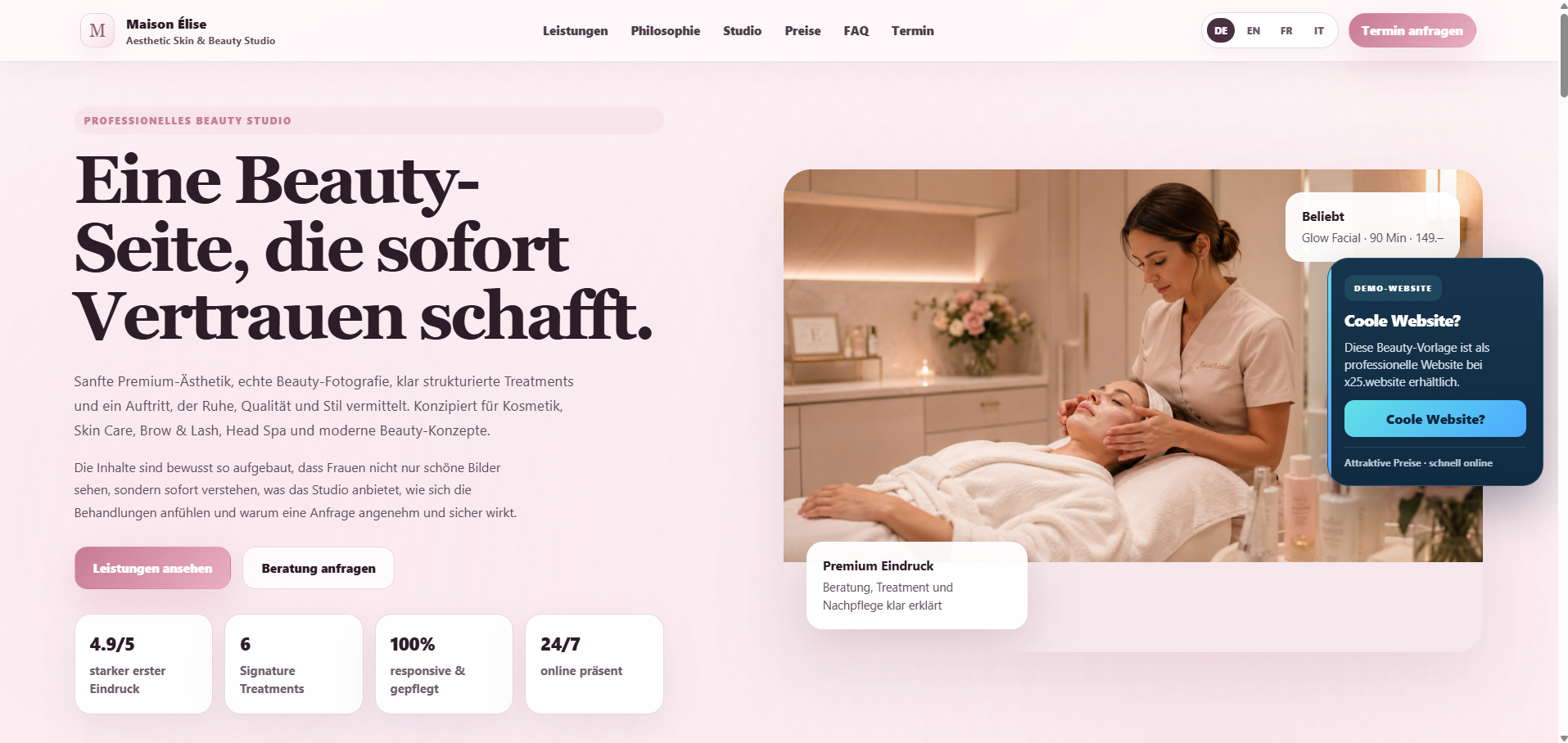 Preview Beauty & Gesundheit WordPress Template