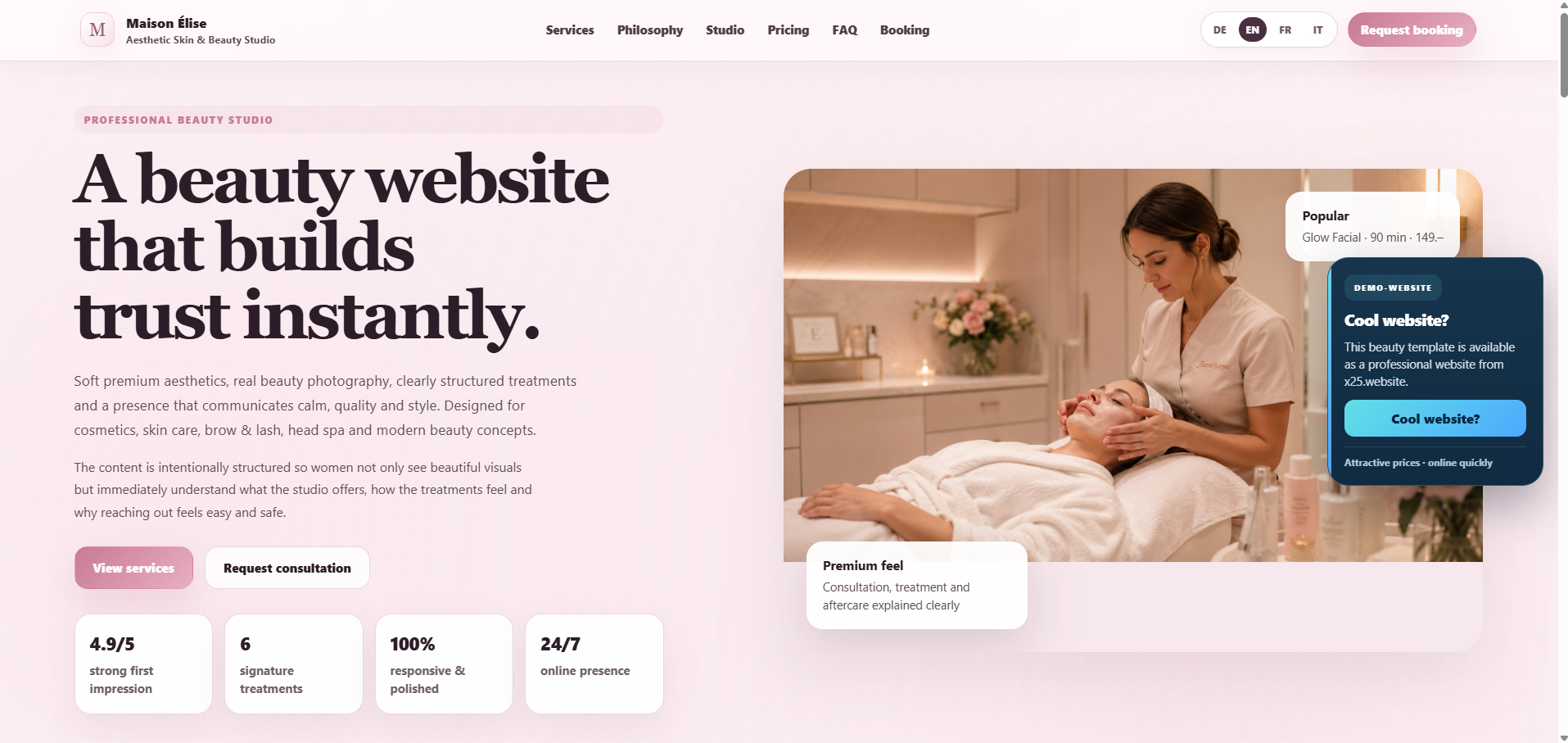 Preview Beauty & health WordPress Template