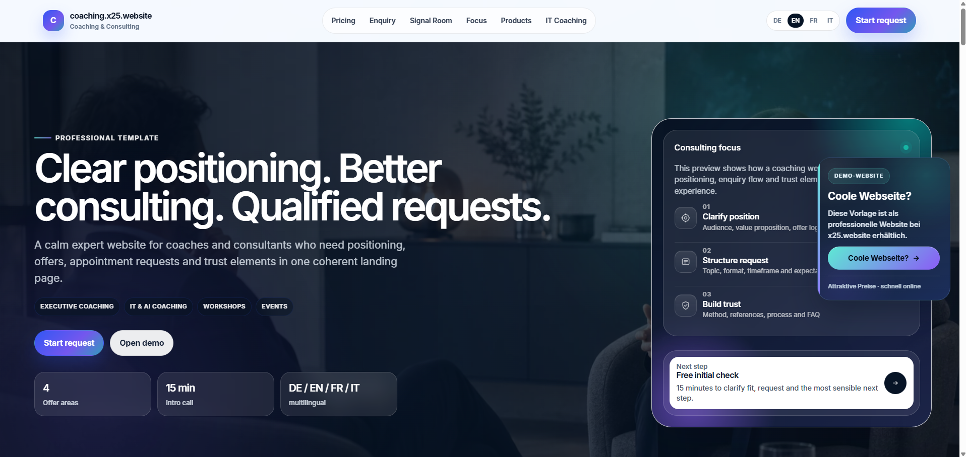 Preview Coaching & consulting WordPress Template