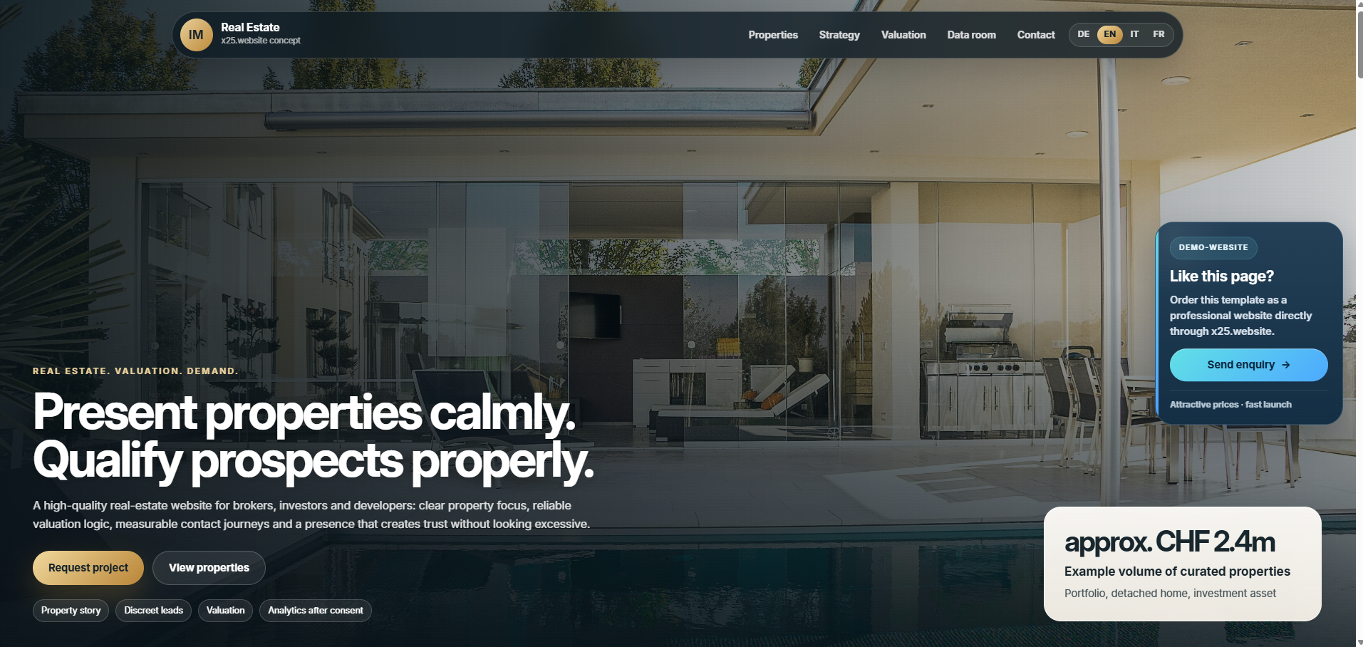 Real estate WordPress Template Preview