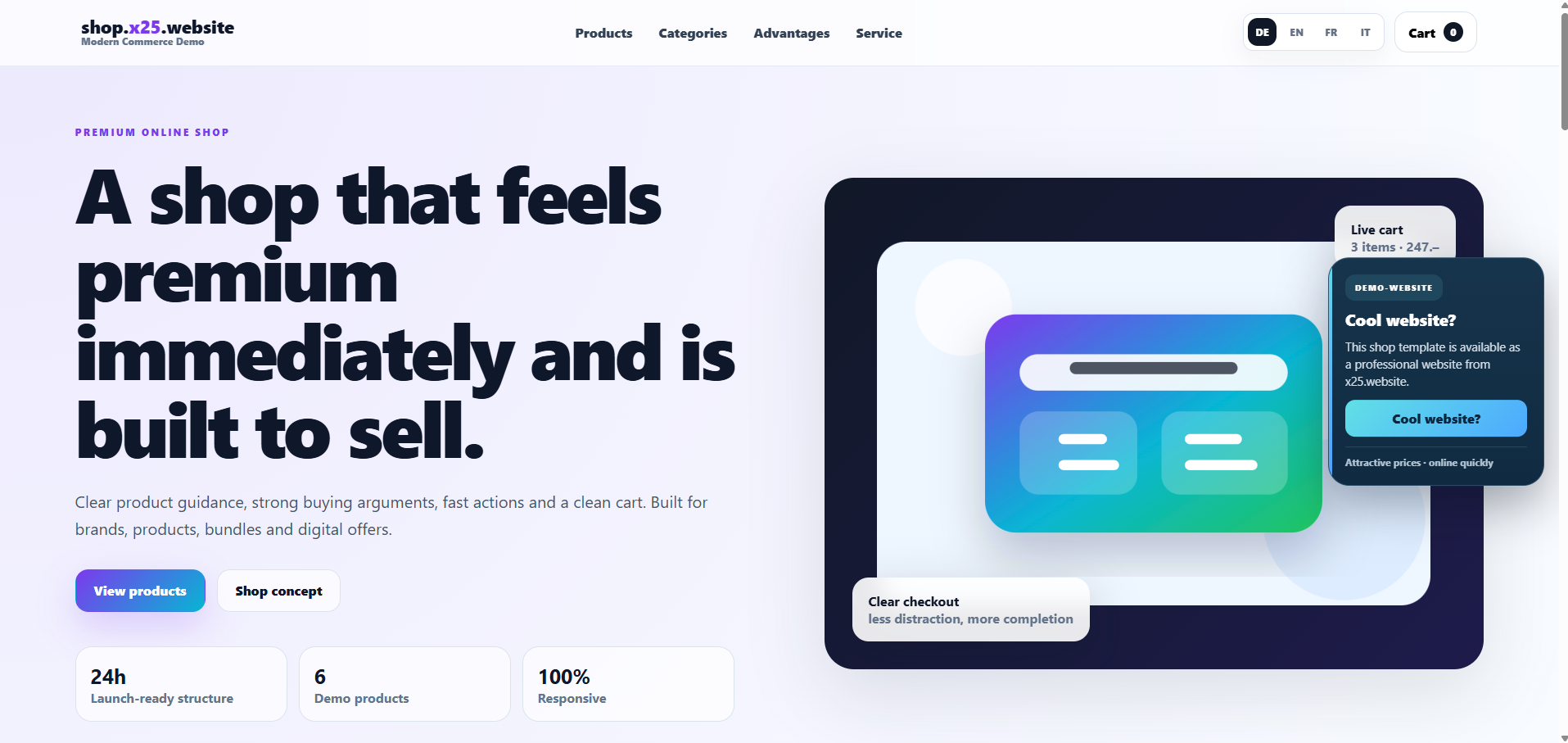 Shop WordPress Template Preview