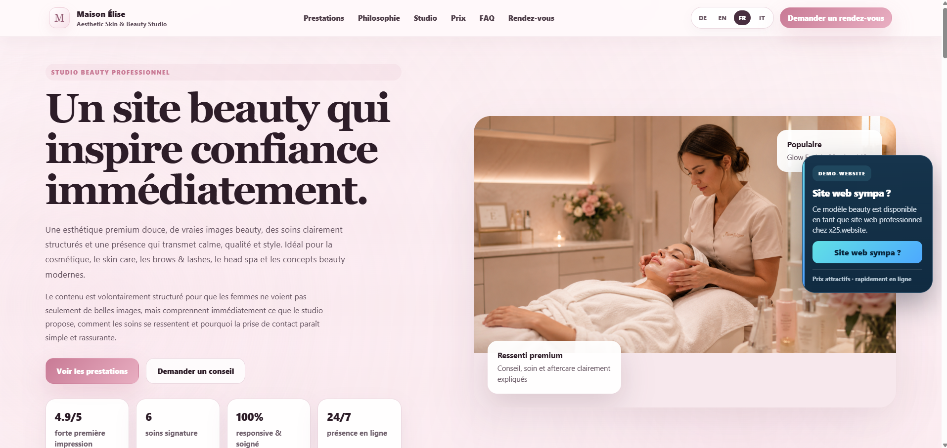 Preview Beauté & santé WordPress Template