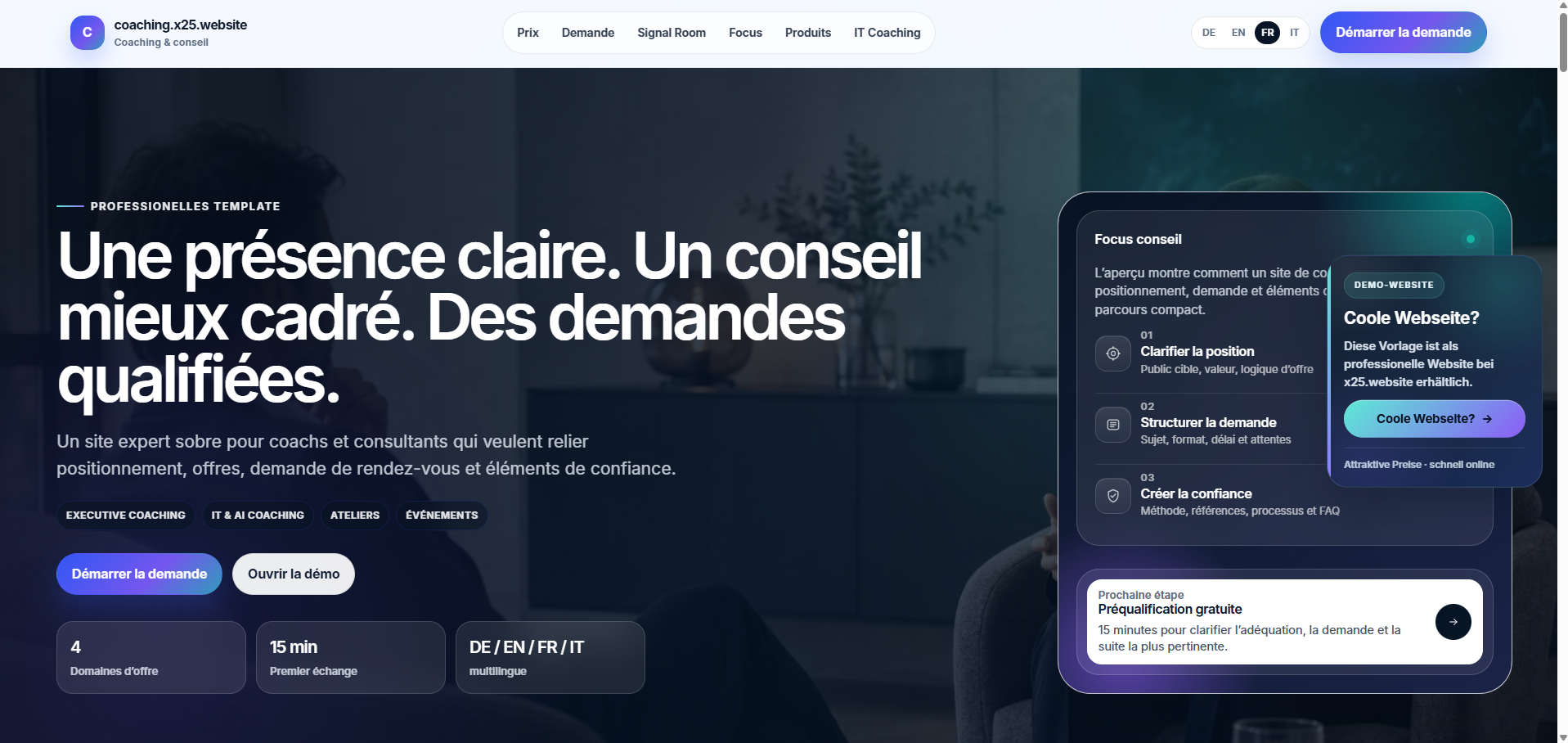 Preview Coaching & conseil WordPress Template