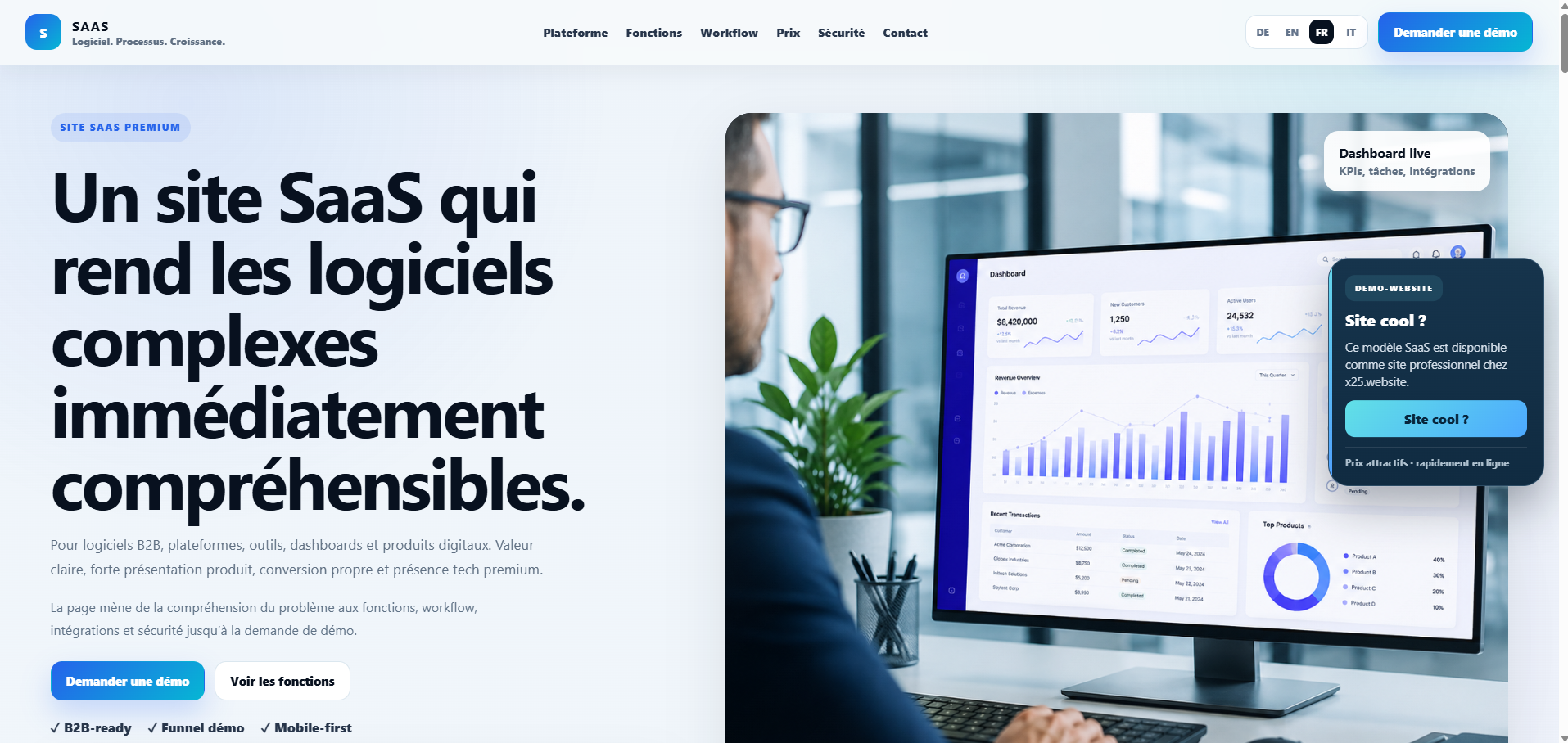 Preview SaaS WordPress Template