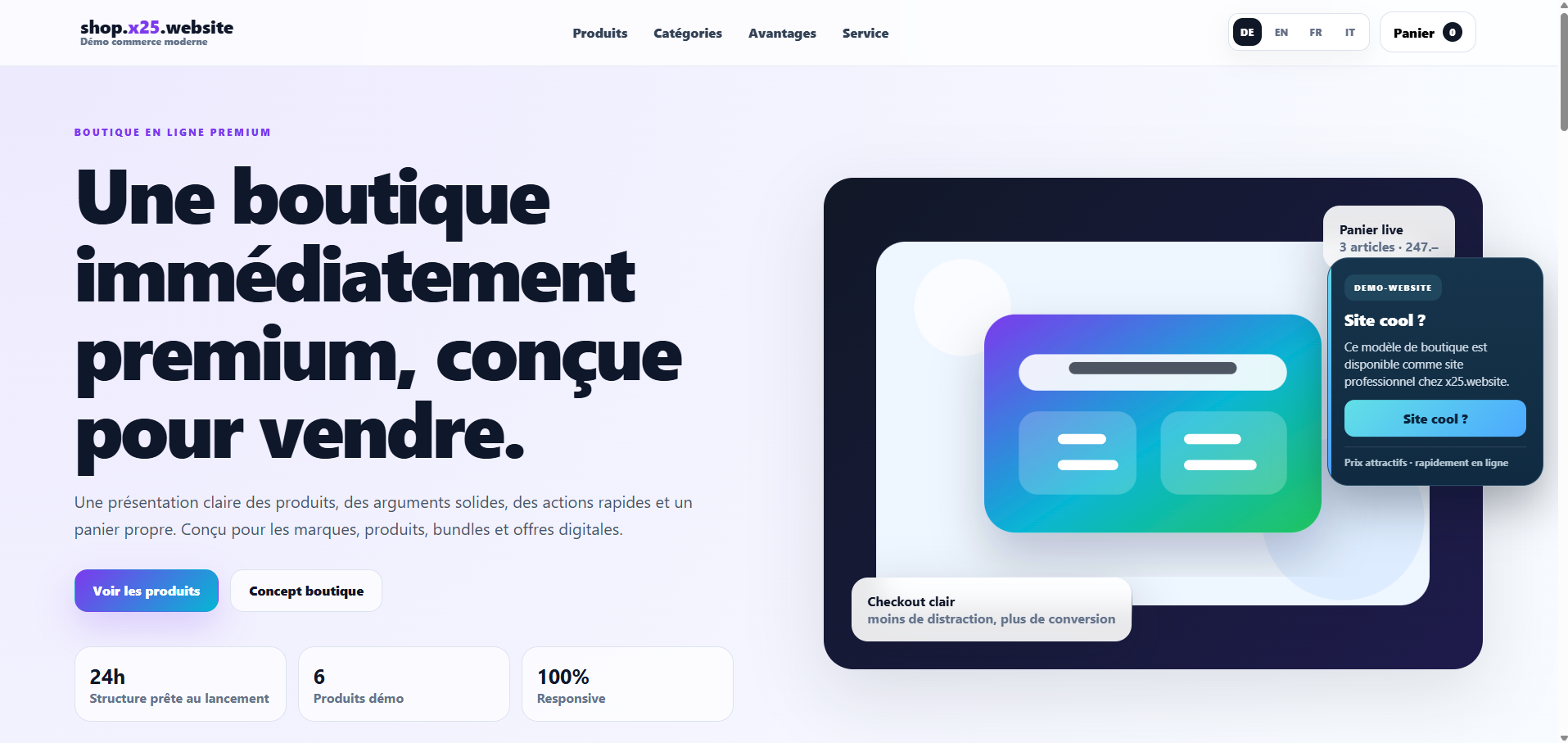 Shop WordPress Template Preview