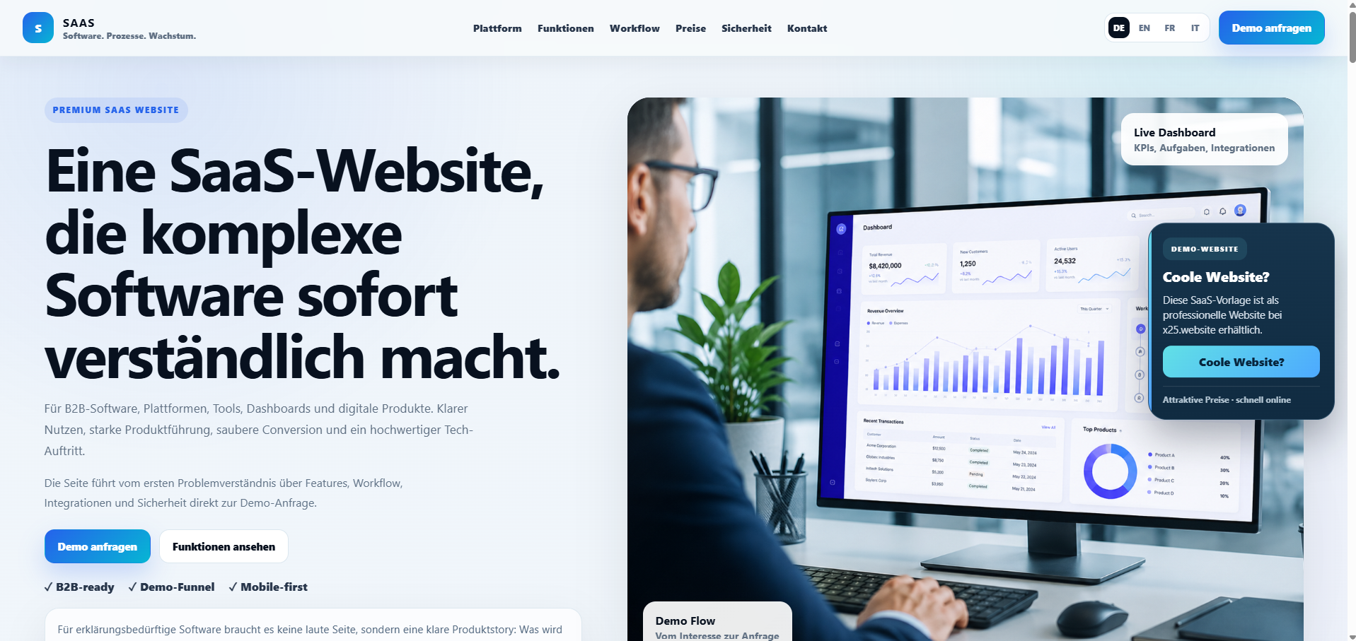 Preview SaaS WordPress Template