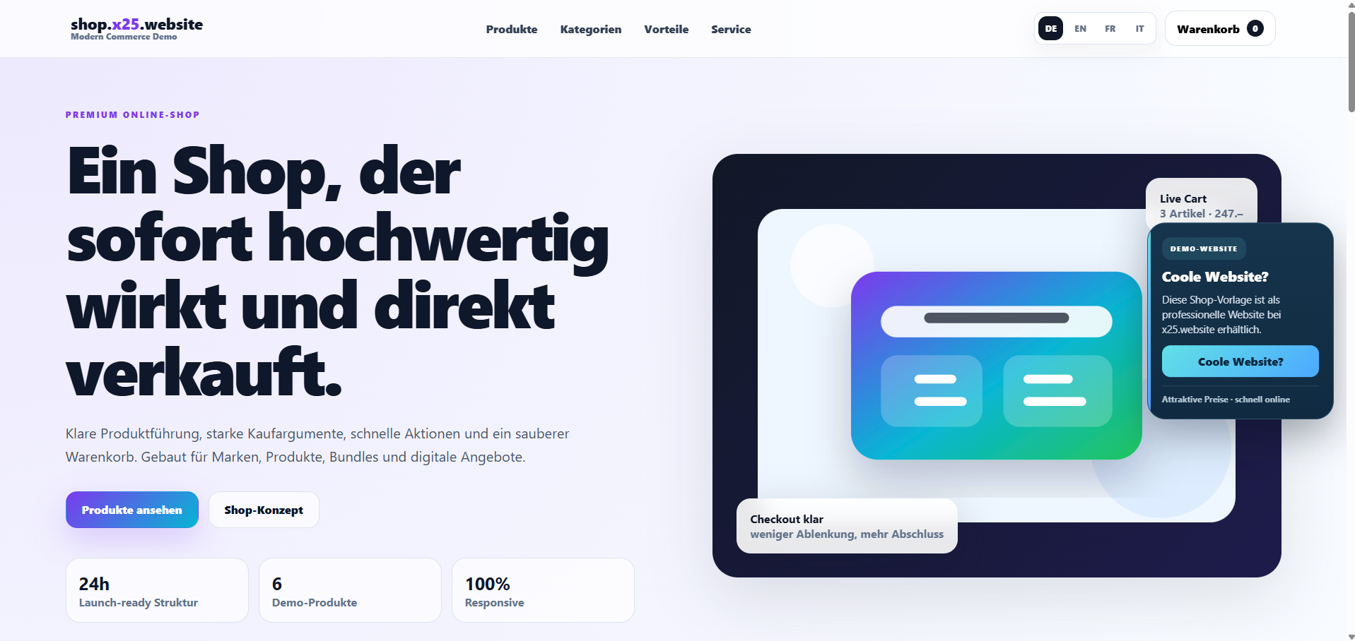 Shop WordPress Template Preview